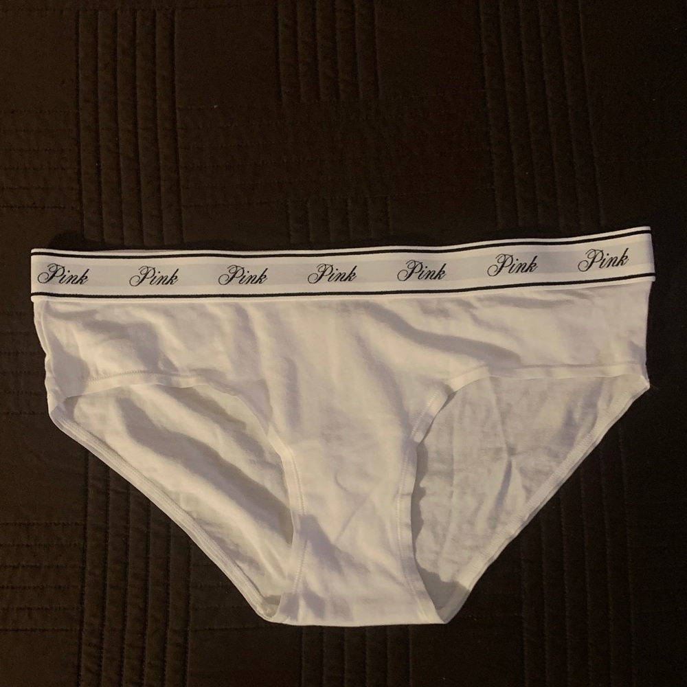 PINK Victoria's Secret White with Black Trim